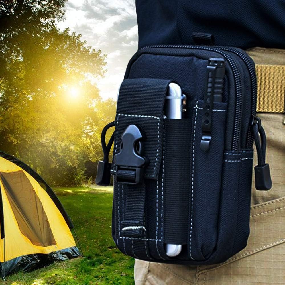 Outdoor Camping Hiking - กระเป๋าคาดเอวแบบยุทธวิธี Molle กระเป๋าคาดเอวทหาร EDC อุปกรณ์จัดเก็บเครื่องมือ ซองใส่โทรศัพท์