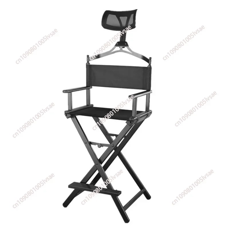 Outdoor Camping High Chair - เก้าอี้พับกลางแจ้ง Director แต่งหน้าเก้าอี้พักผ่อนเก้าอี้สูงบาร์ที่นั่งอลูมิเนียมแบบพกพา Home Camping Beach