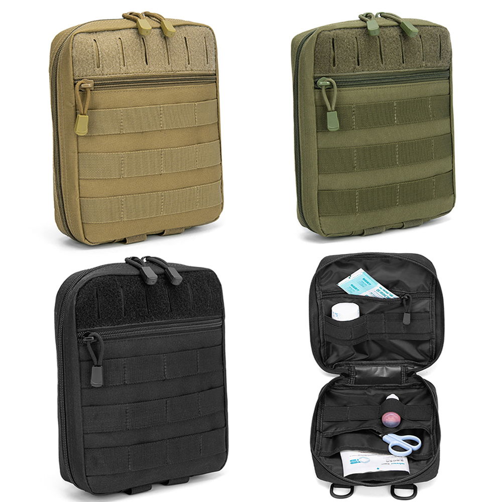 First Aid Kit Camping - กระเป๋าอเนกประสงค์แบบยุทธวิธี Molle EDC สำหรับชุดปฐมพยาบาลกลางแจ้ง กระเป๋าคาดเอว กระเป๋าใส่อุปกรณ์ฉุกเฉิน