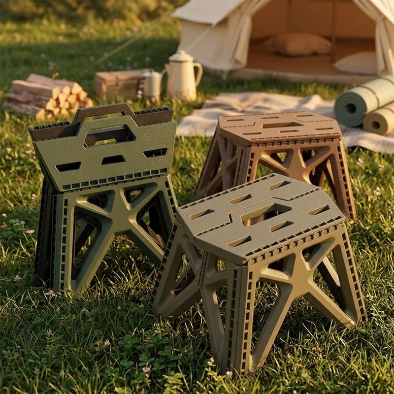 Outdoor Camping High Chair - เก้าอี้พับพกพา รับน้ำหนักได้สูง เก้าอี้แคมป์ปิ้ง ทนทาน พับเก็บได้ เหมาะสำหรับกิจกรรมกลางแจ้ง