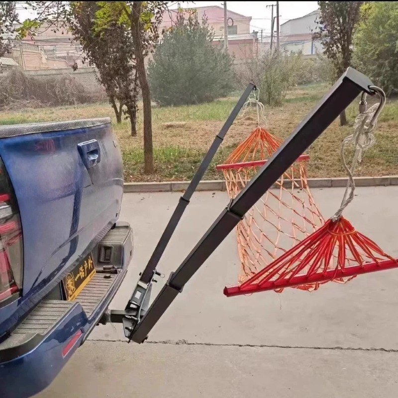 Outdoor Camping Hammock - ขาตั้งเปลญวนปรับระดับได้สำหรับรถยนต์ พกพาสะดวกสำหรับการตั้งแคมป์กลางแจ้งและการเดินทางด้วยรถยนต์