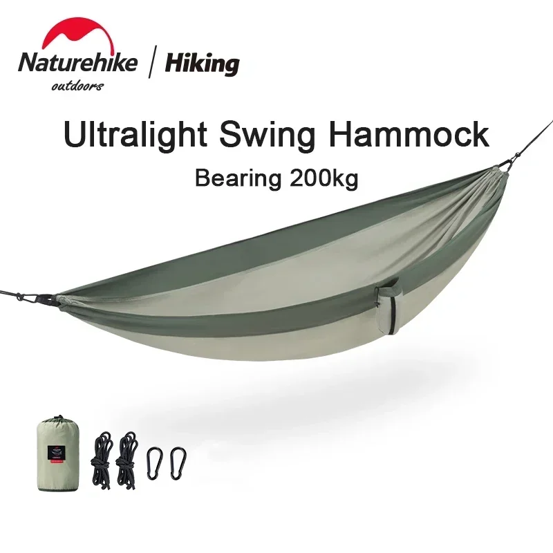 Outdoor Camping Hammock - Naturehike เปลญวน 1 2 คนเบามากพับกลางแจ้งผู้ใหญ่เปลญวนแบบพกพาแขวนเตียงสวนสาธารณะแคมป์ปิ้งเปลญวน