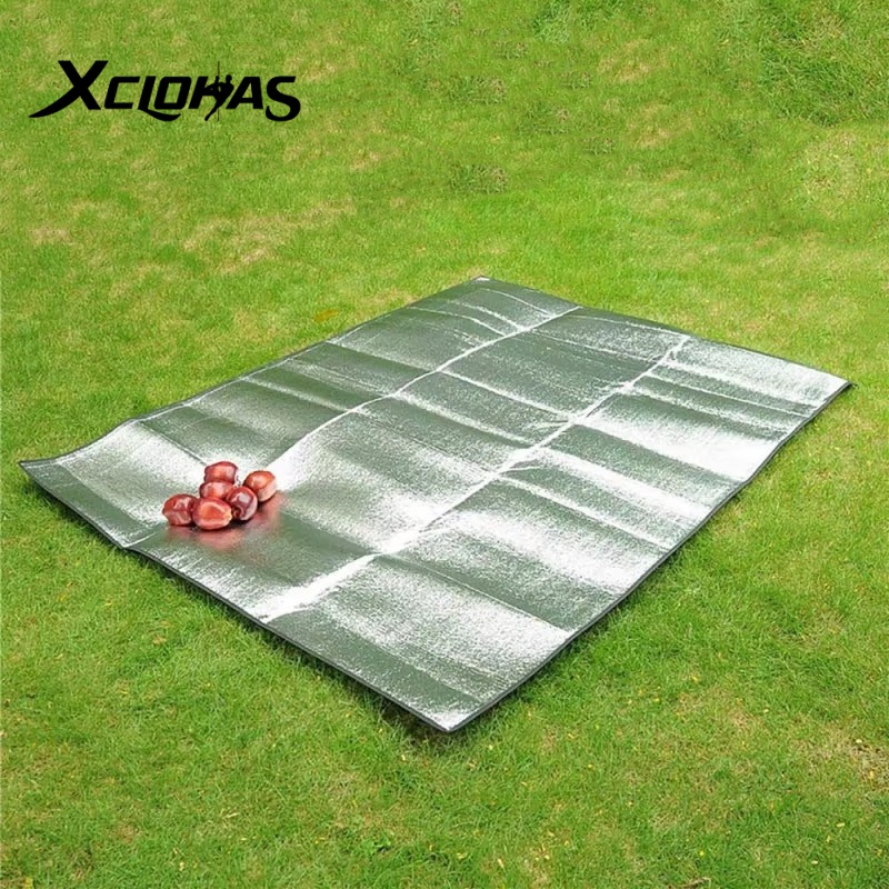 Outdoor Camping Mat Waterproof - เสื่อตั้งแคมป์กันน้ำได้หลายขนาดเสื่ออลูมิเนียมฟอยล์เสื่อโฟม EVA ผ้าห่มปิกนิกชายหาดพับได้เต็นท์กลางแจ้งที่นอนเบาะรองนอน