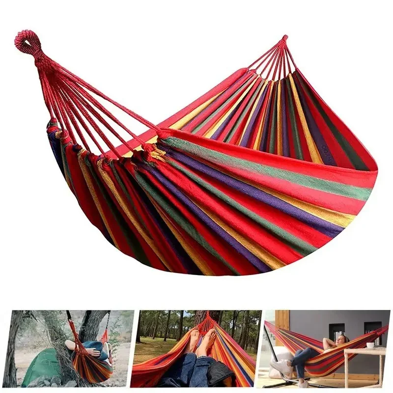 เปลญวนผ้าใบสำหรับตั้งแคมป์กลาง - Outdoor Camping Hammock บทวิจารณ์และราคา
