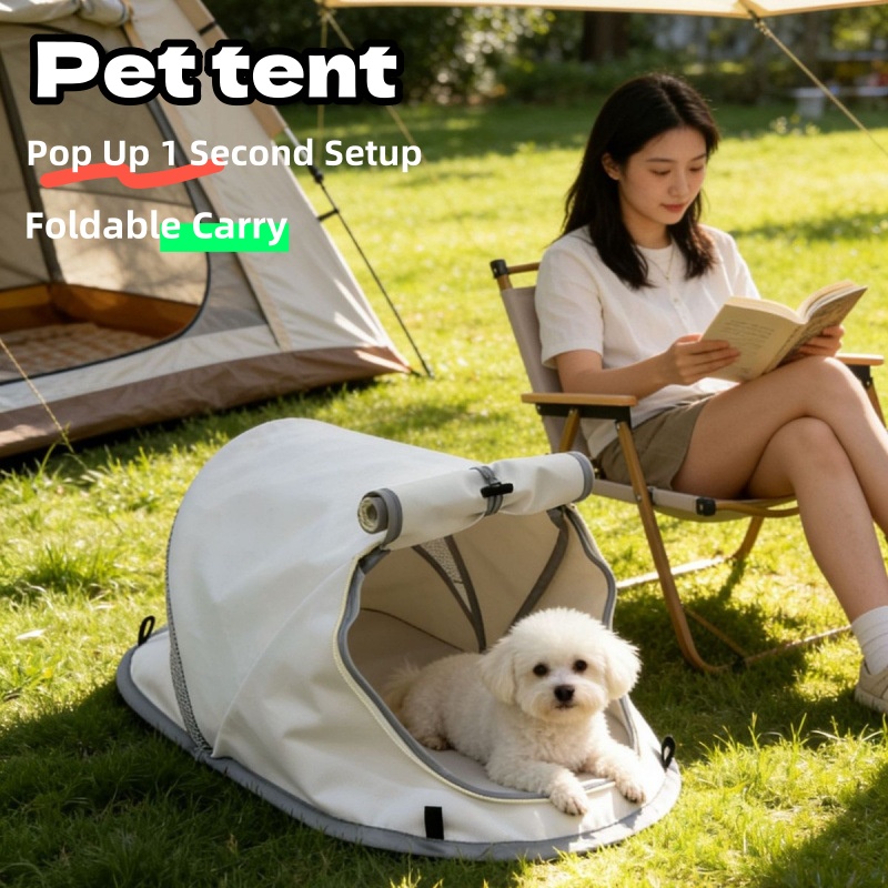 เต็นท์สุนัขแบบพกพา กันแดด ระบา - Outdoor Camping Dog Bed บทวิจารณ์และราคา