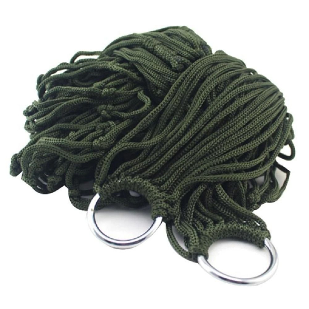 เปลญวนผ้าไนลอนแบบพกพาพร้อมเชือ - Outdoor Camping Hammock บทวิจารณ์และราคา