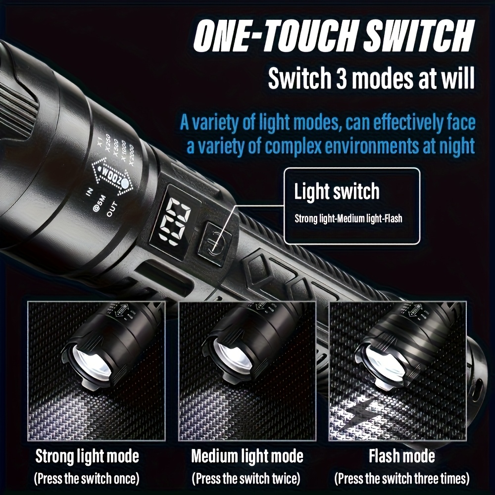 ไฟฉาย LED พลังสูง ไฟฉายยุทธวิธ - Outdoor Camping Lampe บทวิจารณ์และราคา