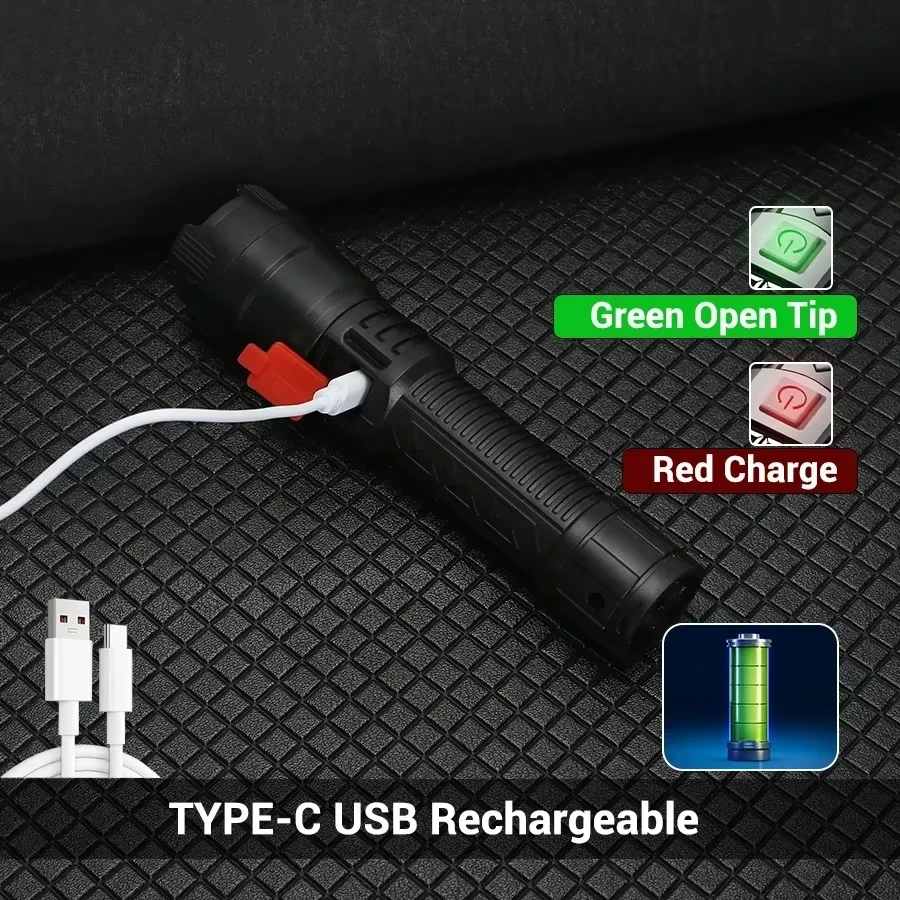 ไฟฉาย LED พลังสูง ไฟฉายยุทธวิธ - Outdoor Camping Lampe บทวิจารณ์และราคา