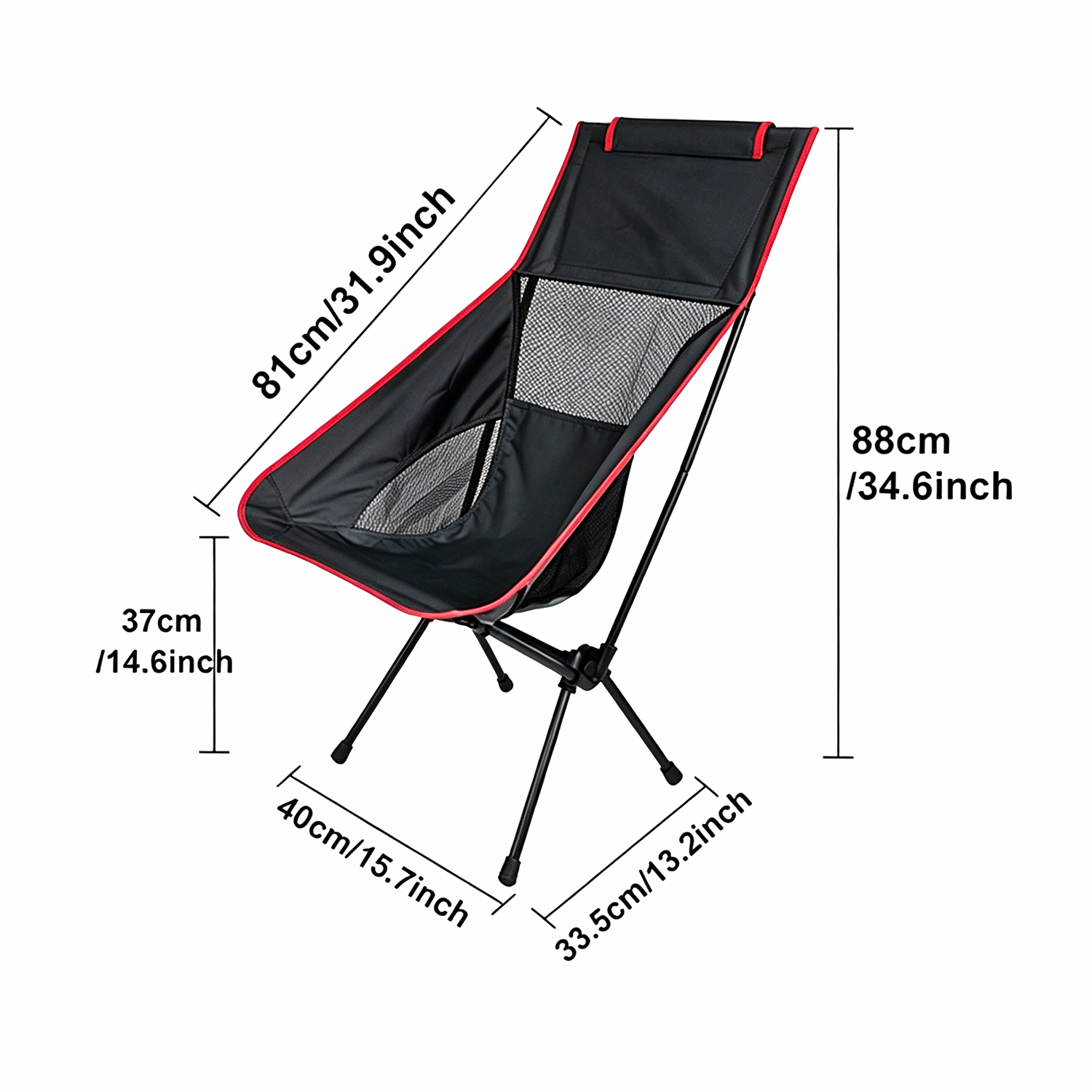 เก้าอี้พับสำหรับตั้งแคมป์พร้อม - Outdoor Camping High Chair บทวิจารณ์และราคา