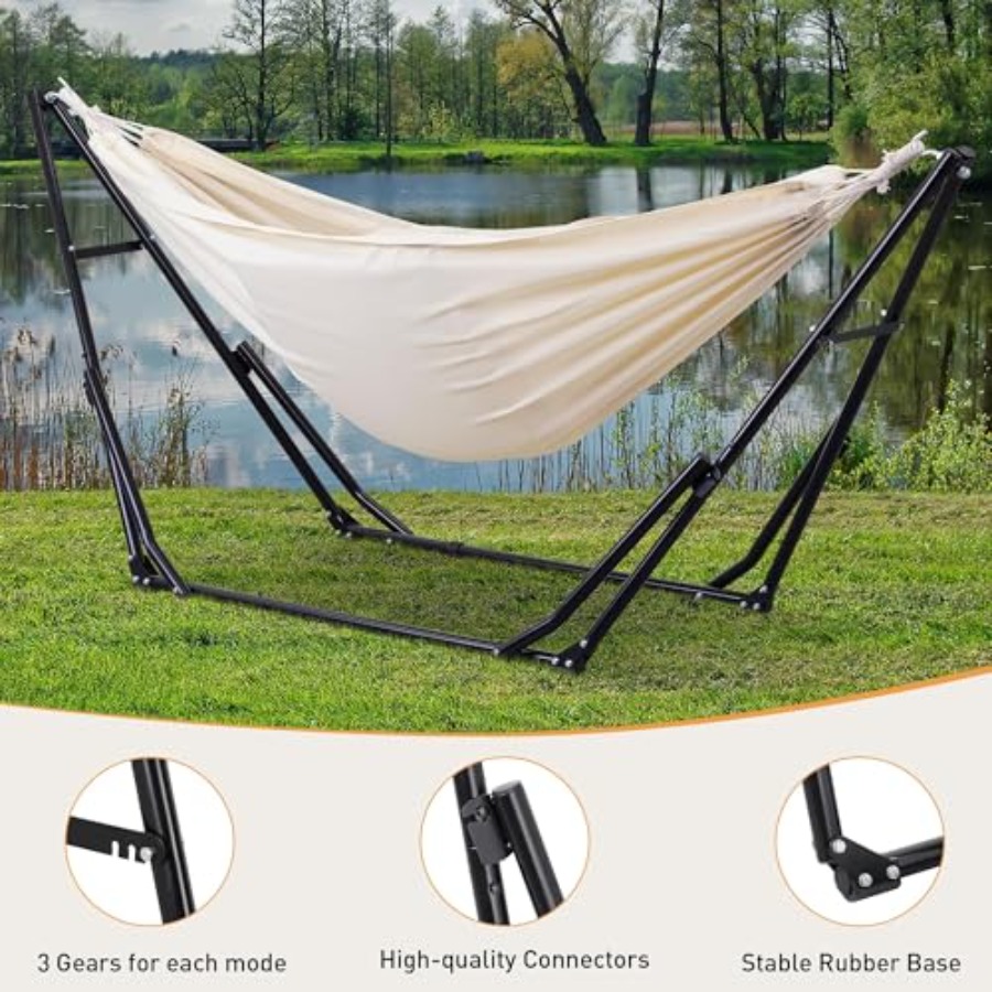 เปลญวนแบบพกพา 2 in 1 และเก้าอี - Outdoor Camping Hammock บทวิจารณ์และราคา