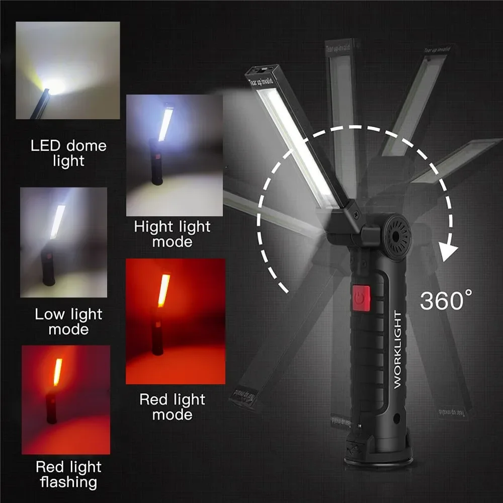 แบบพกพา COB ไฟฉาย LED USB ชาร์ - Outdoor Camping Lampe บทวิจารณ์และราคา
