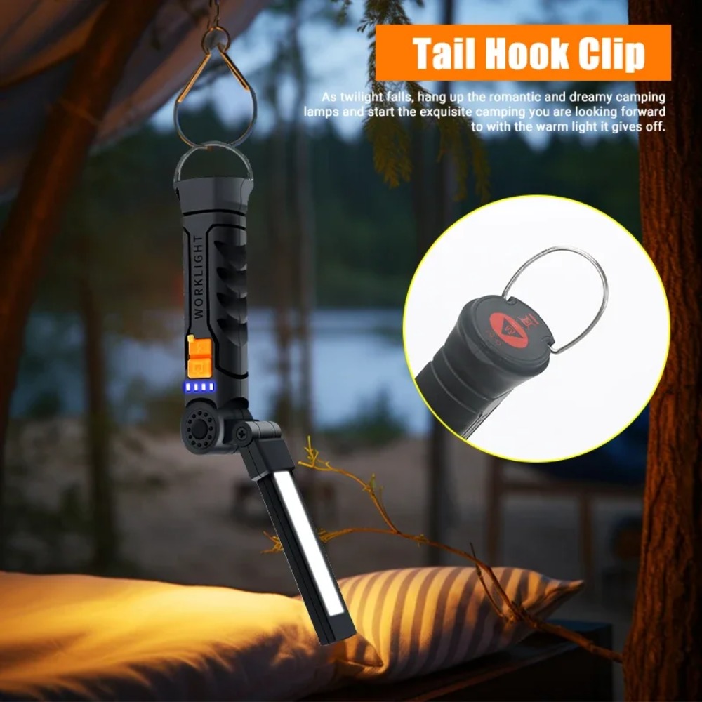 ไฟฉาย LED แบบพกพา COB ไฟฉายแบบ - Outdoor Camping Lampe บทวิจารณ์และราคา