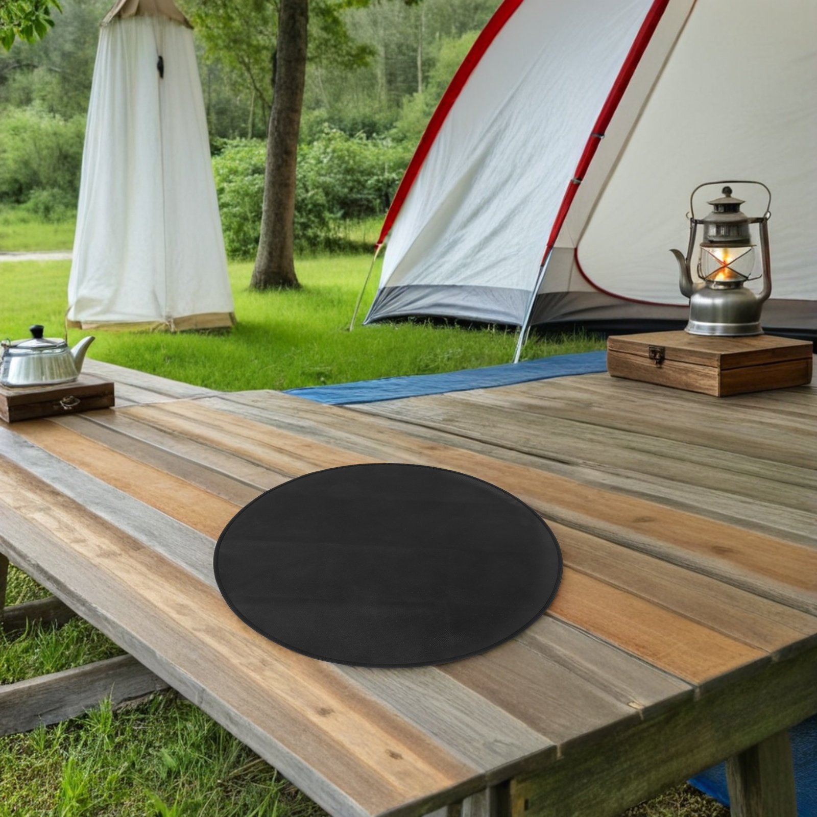 แผ่นรองปิ้งย่างกันไฟทรงกลม ขนา - Outdoor Camping Mat บทวิจารณ์และราคา