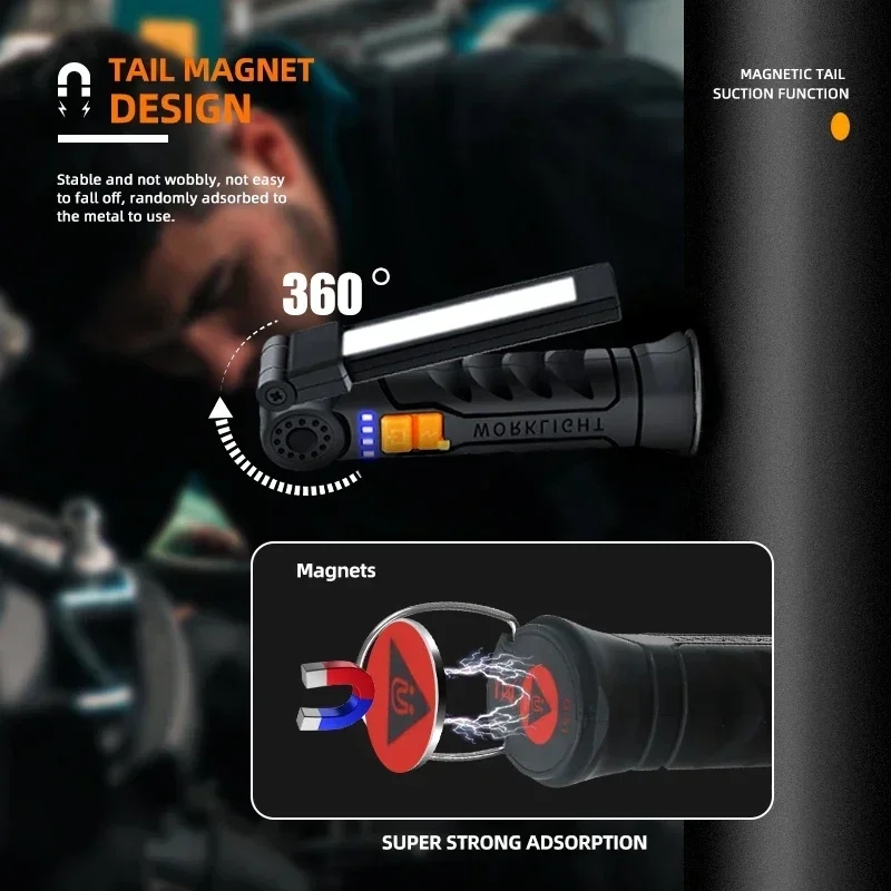 ไฟฉาย LED แบบพกพา COB ชาร์จไฟผ - Outdoor Camping Lampe บทวิจารณ์และราคา