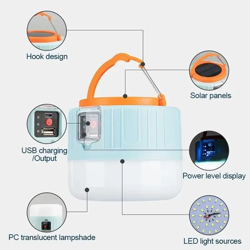 โคมไฟตั้งแคมป์พลังงานแสงอาทิตย - Outdoor Camping Lampe บทวิจารณ์และราคา