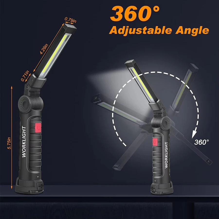 ไฟฉายแม่เหล็กแบบชาร์จไฟได้แบบพ - Outdoor Camping Lampe บทวิจารณ์และราคา