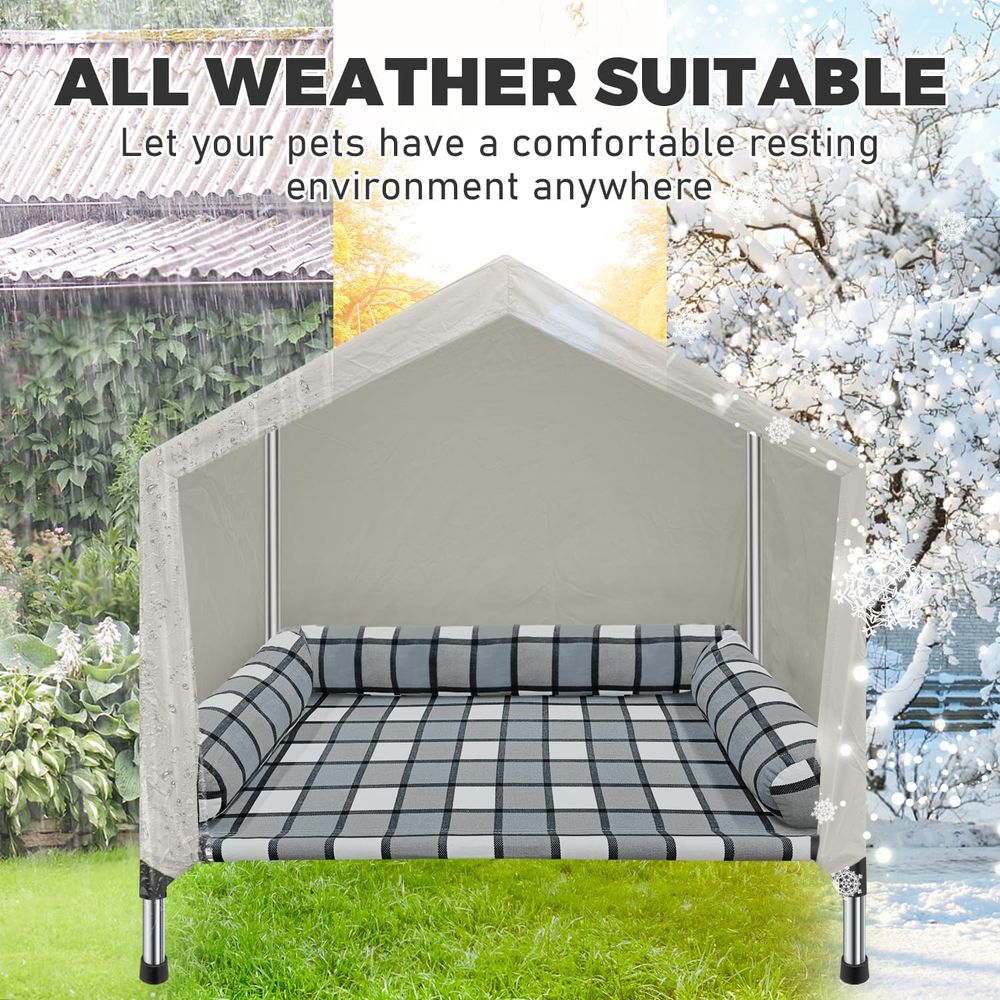 บ้านนอนสัตว์เลี้ยงแบบยกพื้น -  - Outdoor Camping Dog Bed บทวิจารณ์และราคา