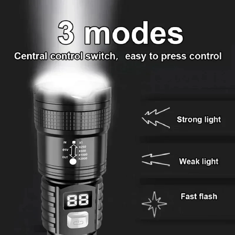 ไฟฉาย LED สว่างมาก 100000 ลูเม - Outdoor Camping Lampe บทวิจารณ์และราคา