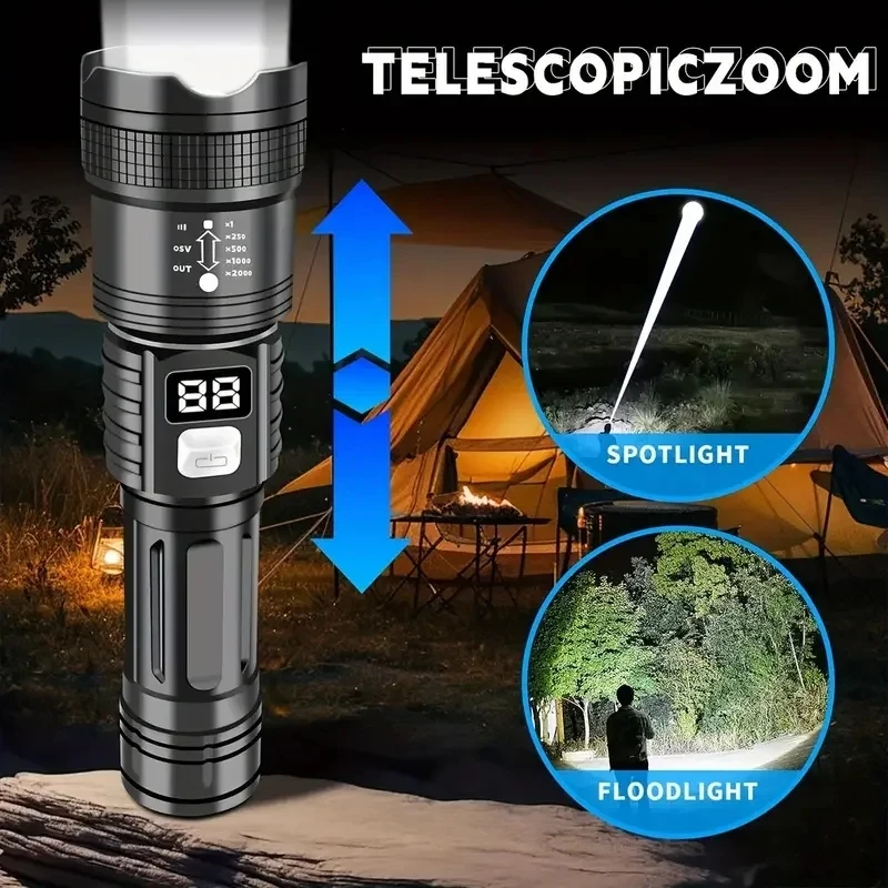 ไฟฉาย LED สว่างมาก 100000 ลูเม - Outdoor Camping Lampe บทวิจารณ์และราคา