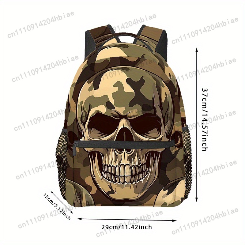 กระเป๋าเป้พิมพ์ลายกระดูกหัวกะโ - Outdoor Camping Hiking บทวิจารณ์และราคา