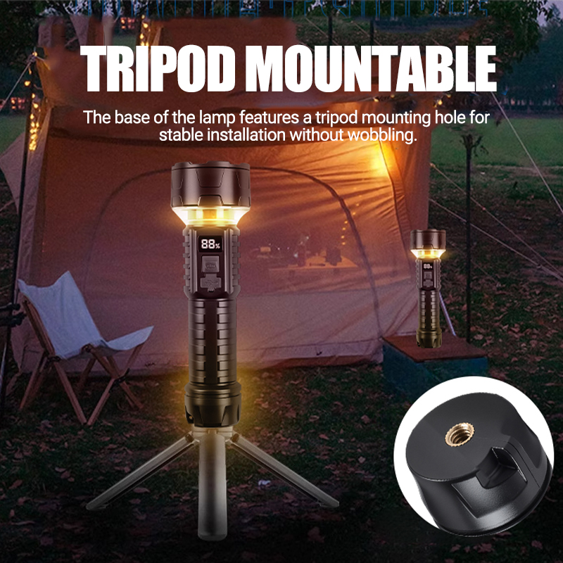 ไฟฉาย LED แบบ COB แบบชาร์จไฟได - Outdoor Camping Lampe บทวิจารณ์และราคา