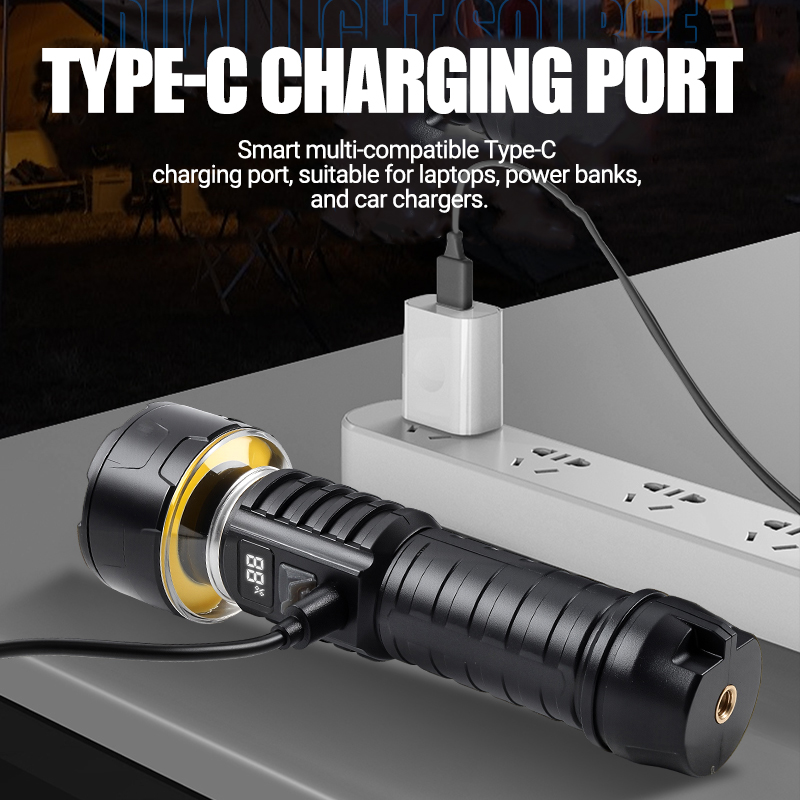 ไฟฉาย LED แบบ COB แบบชาร์จไฟได - Outdoor Camping Lampe บทวิจารณ์และราคา