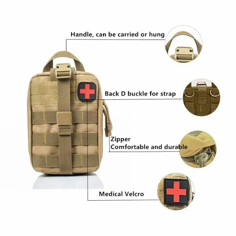 ยุทธวิธีชุดปฐมพยาบาลถุงแพทย์ฉุ - First Aid Kit Camping บทวิจารณ์และราคา