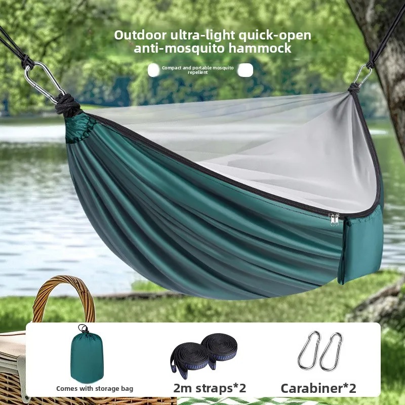 เปลญวนแคมป์ปิ้งน้ำหนักเบาพร้อม - Outdoor Camping Hammock บทวิจารณ์และราคา