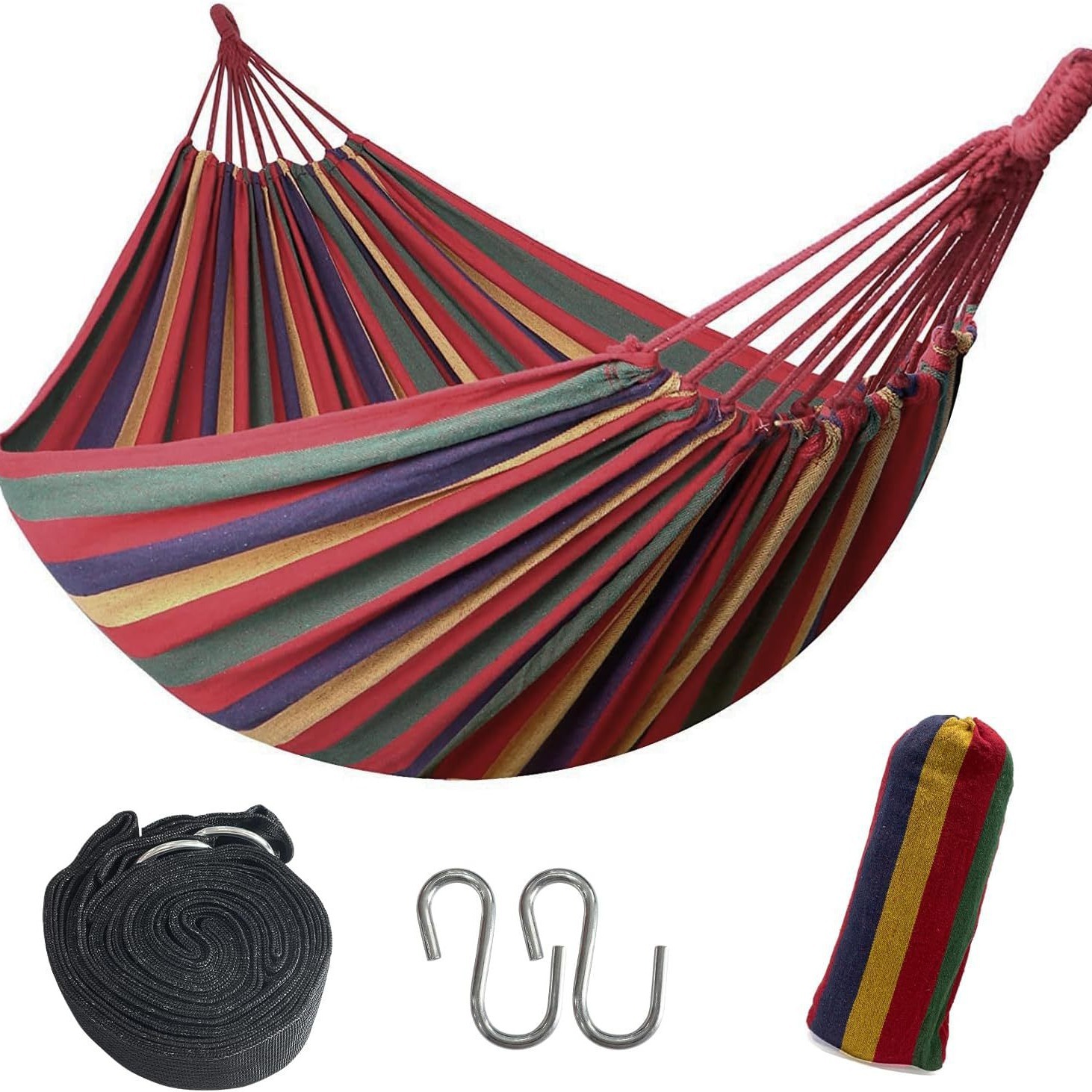 เปลญวนกลางแจ้ง อุปกรณ์ตั้งแคมป - Outdoor Camping Hammock บทวิจารณ์และราคา