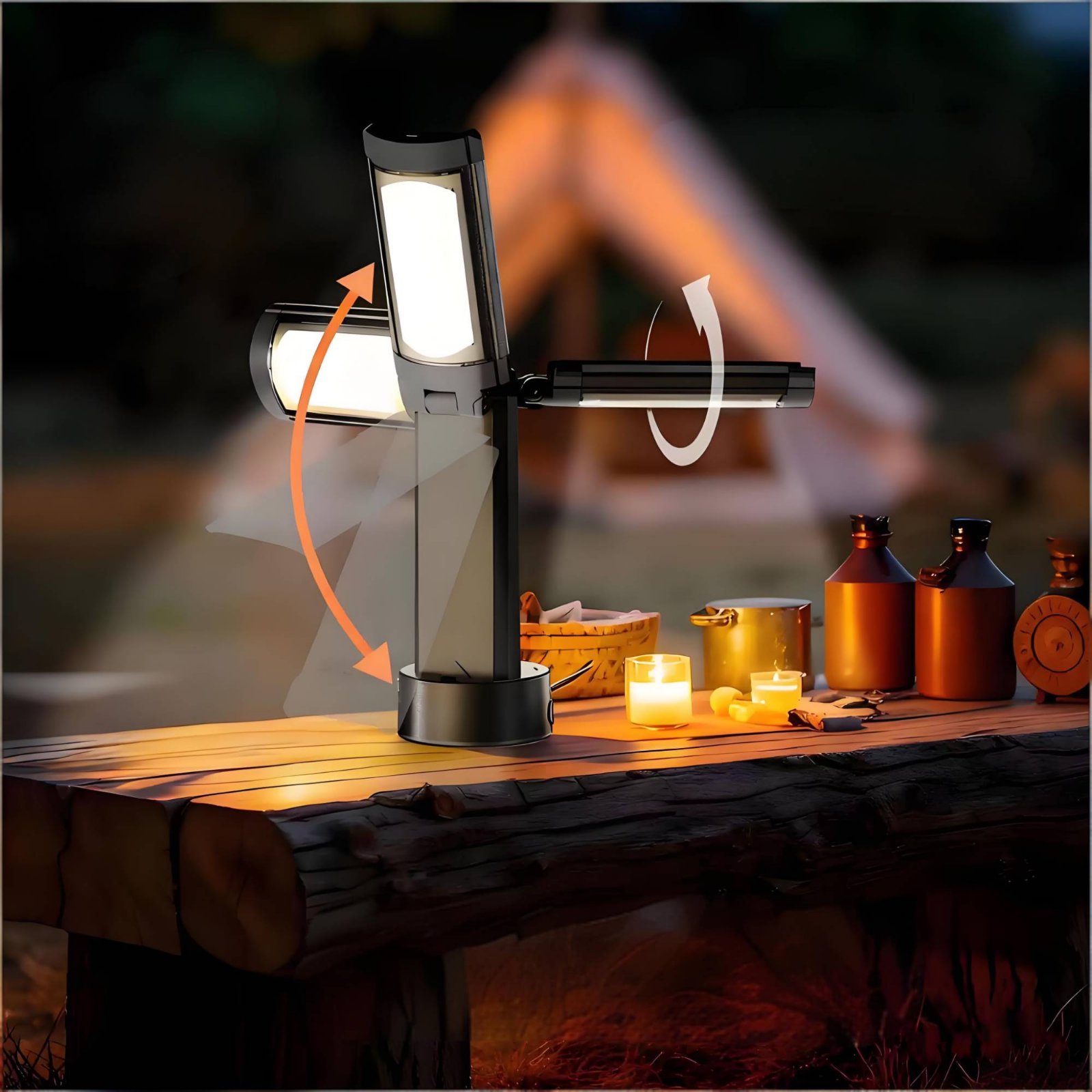 โคมไฟเต็นท์แบบยืดหดได้ ปรับควา - Outdoor Camping Lampe บทวิจารณ์และราคา