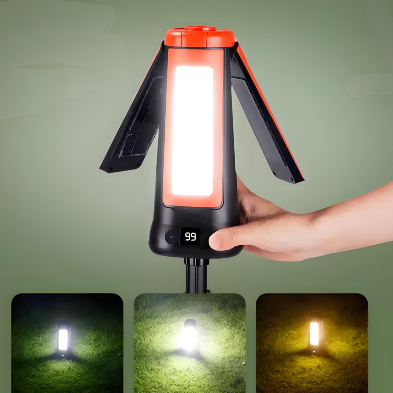โคมไฟเต็นท์แบบยืดหดได้ ปรับควา - Outdoor Camping Lampe บทวิจารณ์และราคา