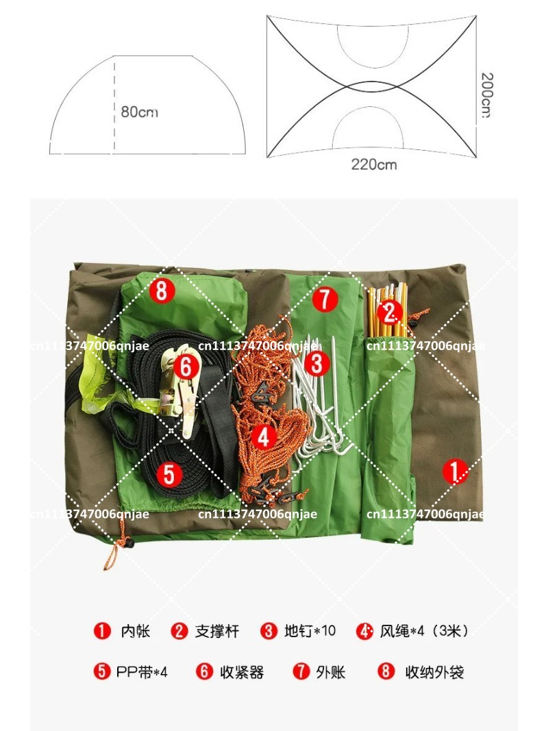 เต็นท์ตาข่ายพกพาสีเขียวสำหรับต - Outdoor Camping Hammock บทวิจารณ์และราคา