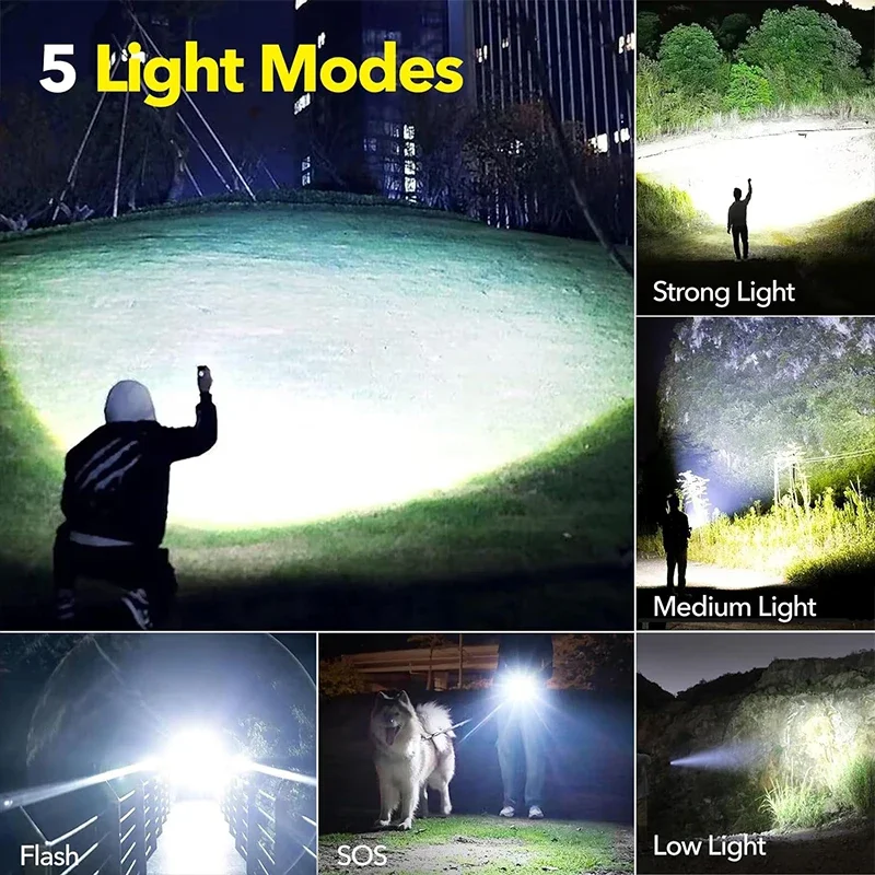 ไฟฉาย LED พลังงานสูงแบบชาร์จไฟ - Outdoor Camping Lampe บทวิจารณ์และราคา