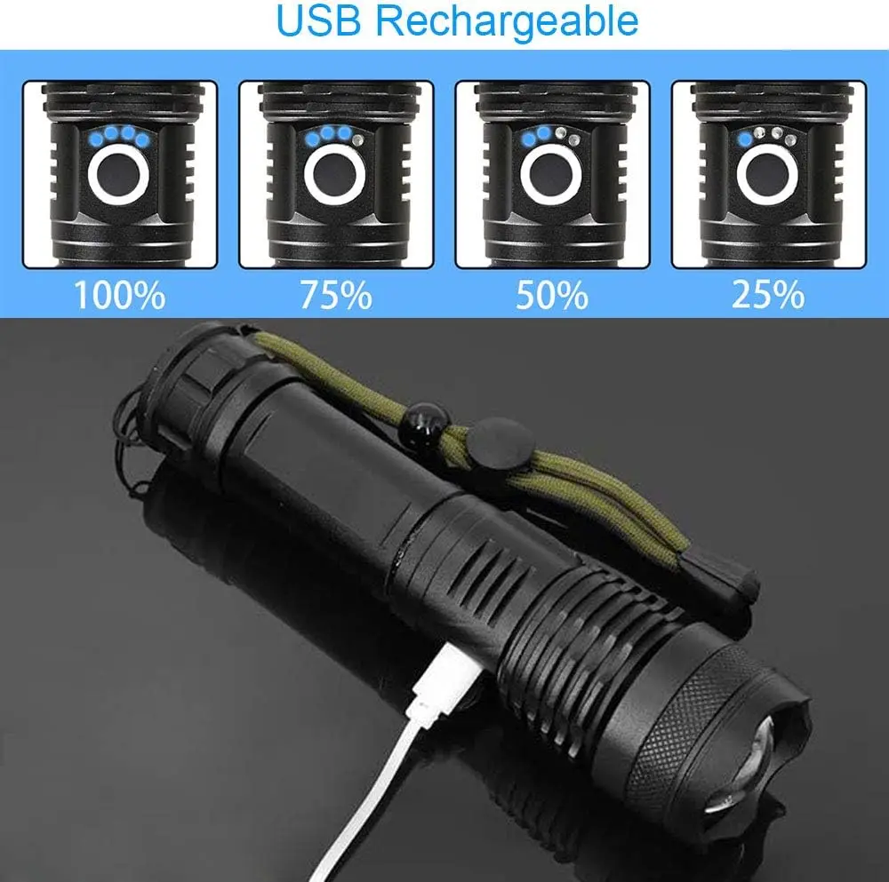 ไฟฉาย LED พลังงานสูงแบบชาร์จไฟ - Outdoor Camping Lampe บทวิจารณ์และราคา